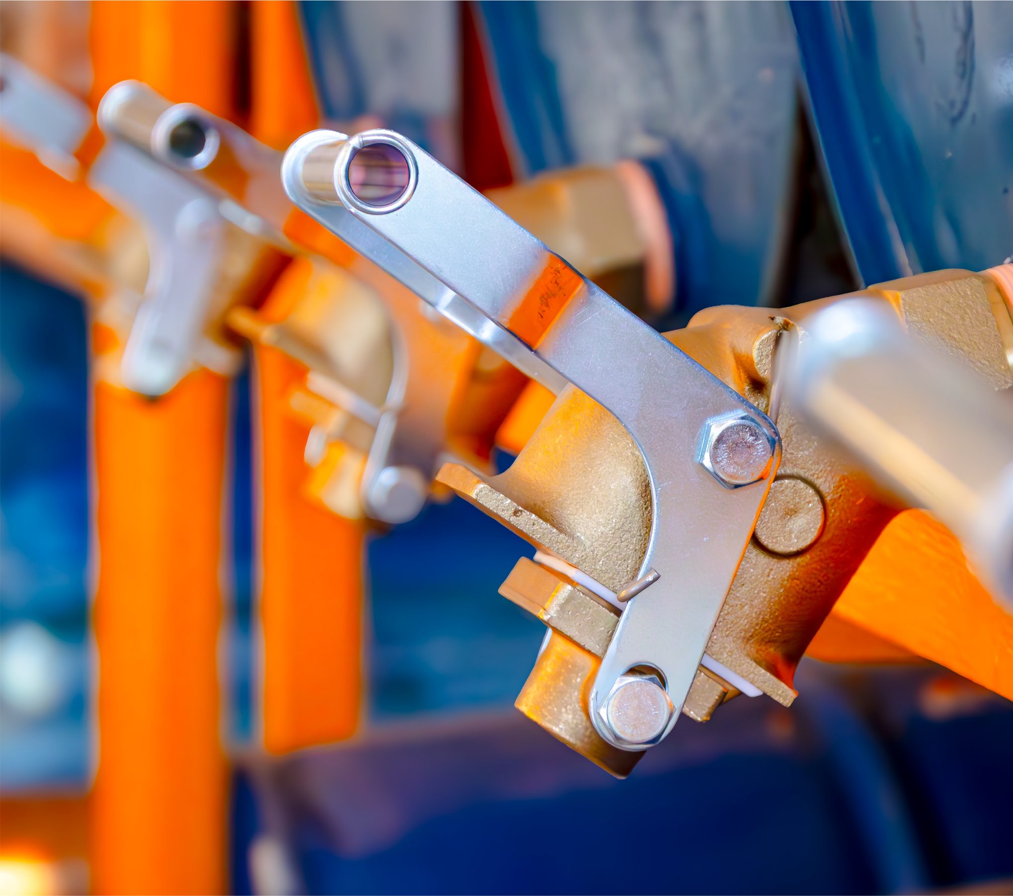 Close view of a valve mechanism on a tool
