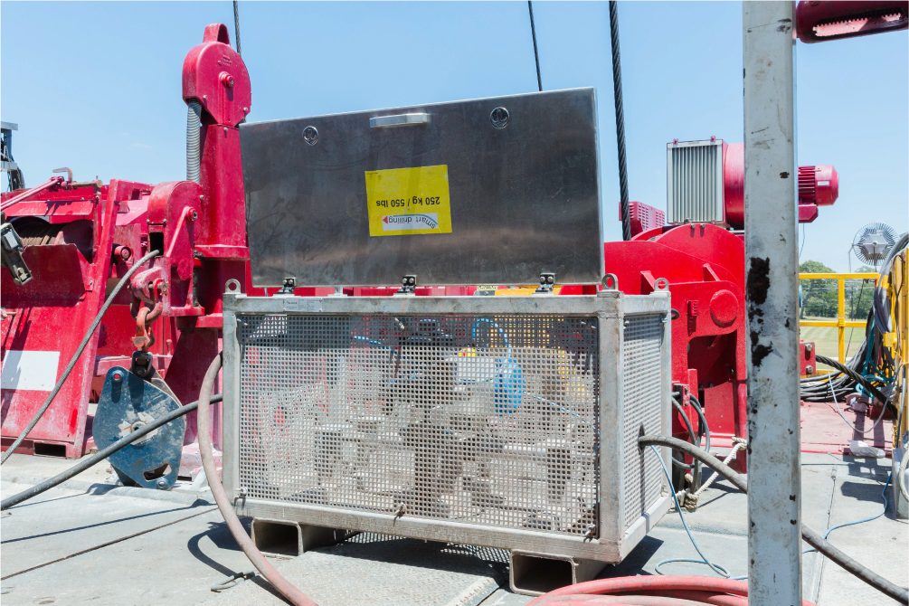 Surface equipment skid at a geothermal well site